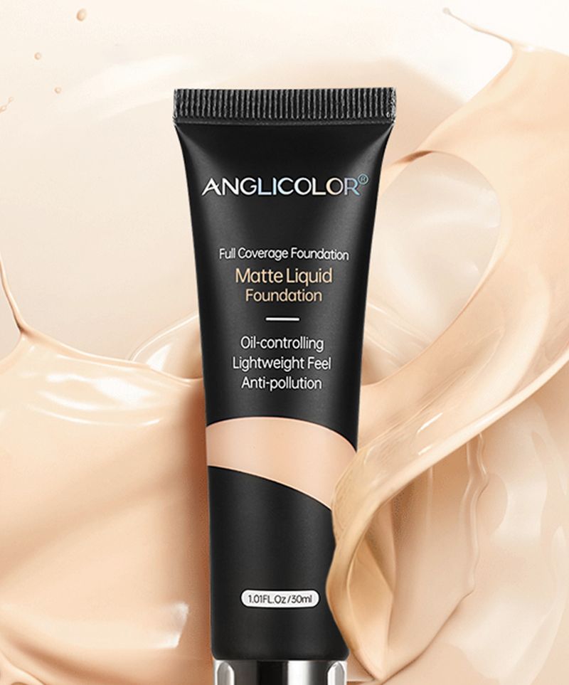 Anglicolor Long-Lasting Foundation – Oliecontrole & Volledige Dekking Vloeibare Make-up voor een Flawless, Natuurlijke Finish (tinten 101-105)_voghion.com