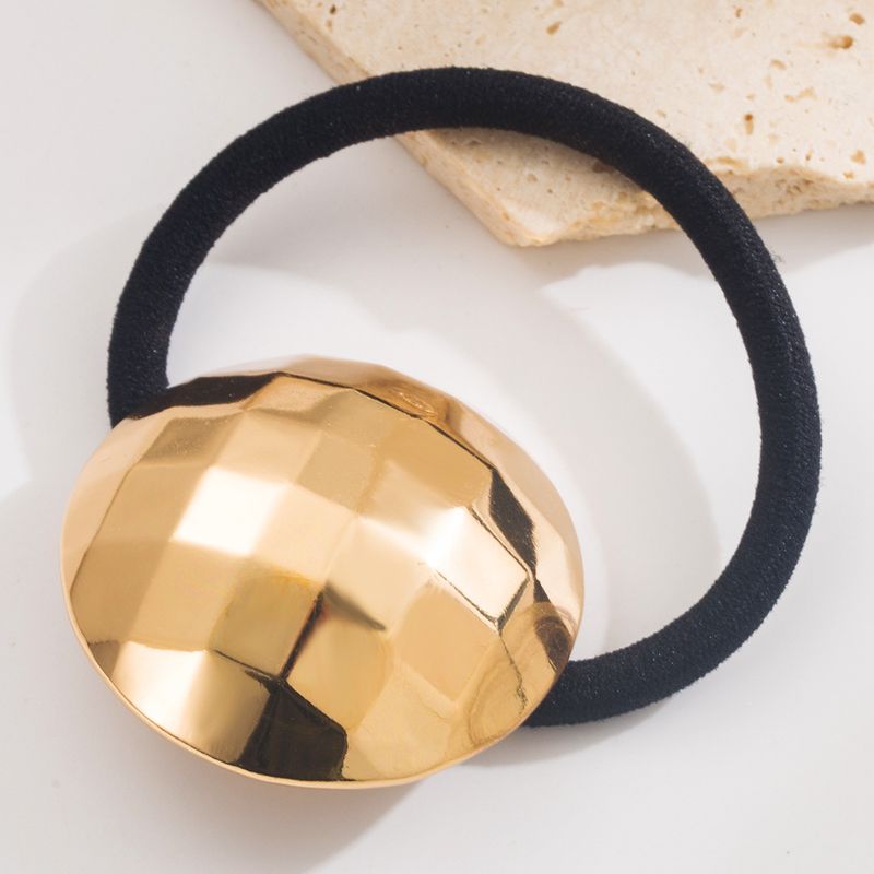 Minimalist Design Metal Tie Geometric Round Flower Cold Ponytail Rope Multifunctional Minimalist Hair Accessories_voghion.com