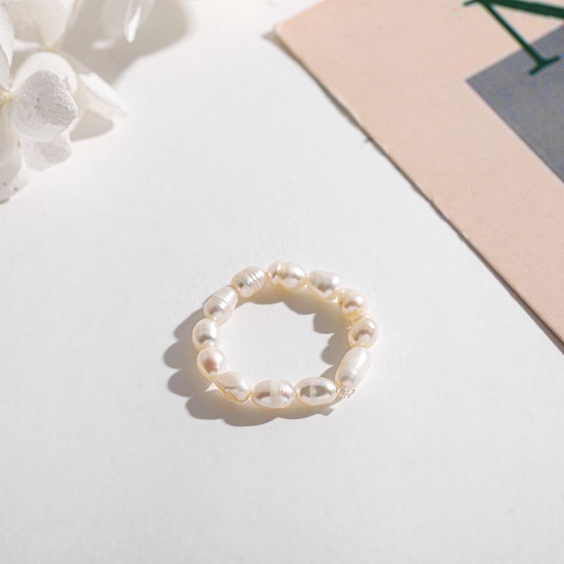 Süßwasser Unregelmäßigen Barock Schwarz Perle Böhmischen Dekorative Ring Zubehör Hand Schmuck_voghion.com