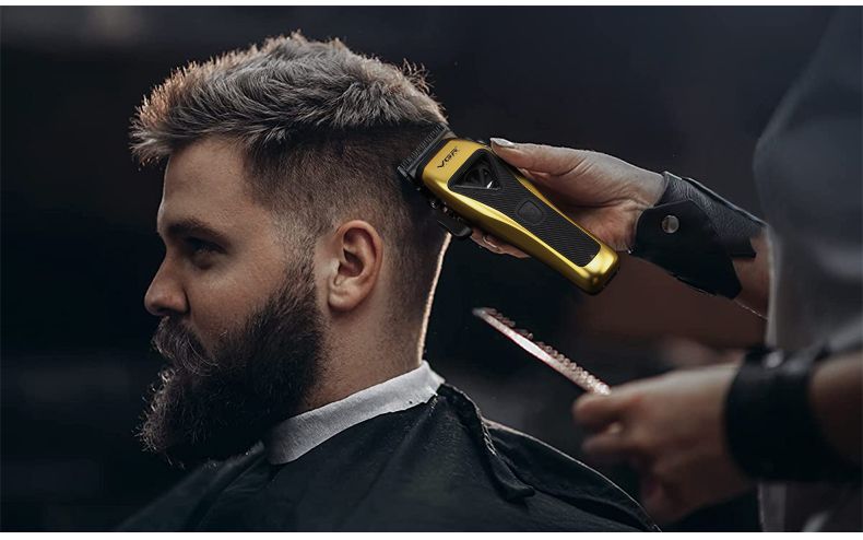 VGR Professional Cutting hine Electric Hair Trimmer Vector Motor Barber Cordless Clipper for Men V-015_voghion.com