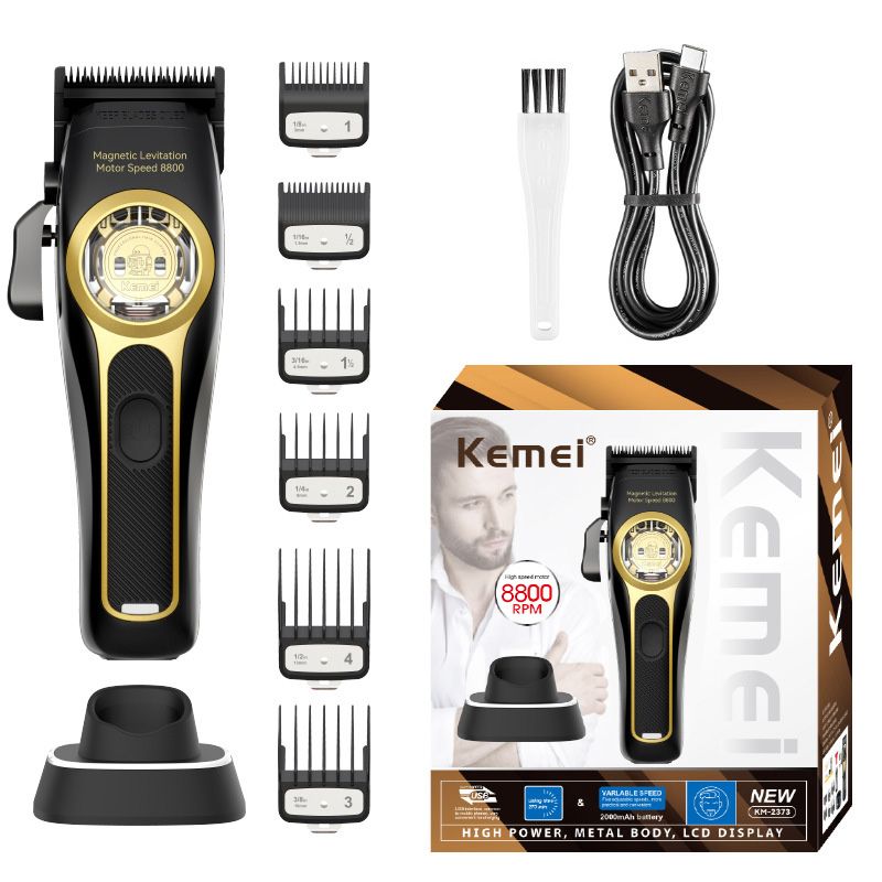 KM-2373 Baber Clipper Professionelle Schneidemaschine mit Ladestation für elektrische Haarschneider Männer Geschenk_voghion.com