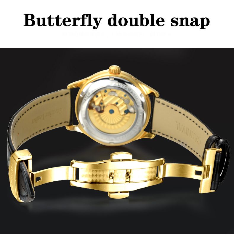 CARNIVAL Second Time Zone Kinetic Energy Display Watch Men Sapphire Automatic Mechanical Watches Man Watch Leather Waterproof_voghion.com