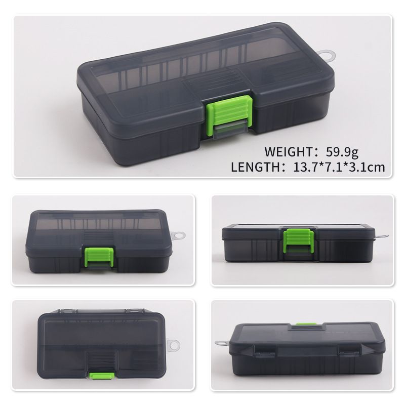 Esca per esche Nuova scatola per esche Trasparente Grigio Plug In Baffle Multifunzione Scatola per esche portatile con paillettes_voghion.com