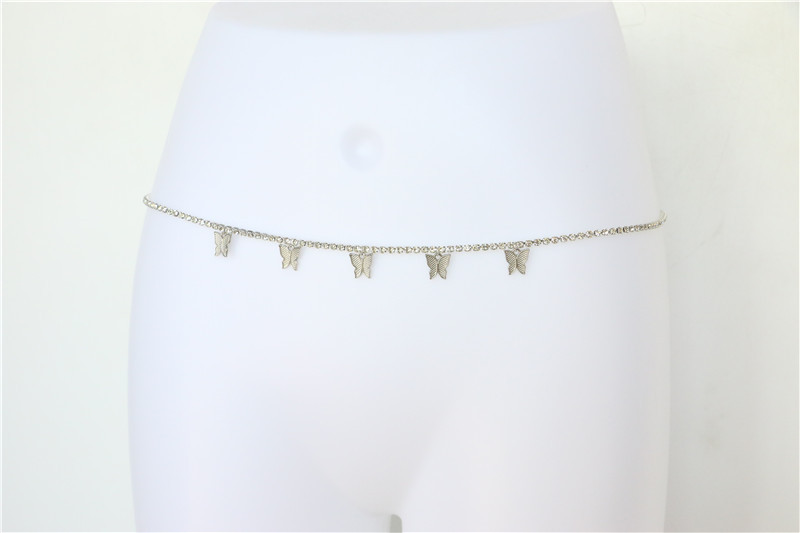 Ornamento della vita della catena della vita della catena della vita della catena del trapano di fila singola del pendente della farfalla del strass di personalità di modo_voghion.com