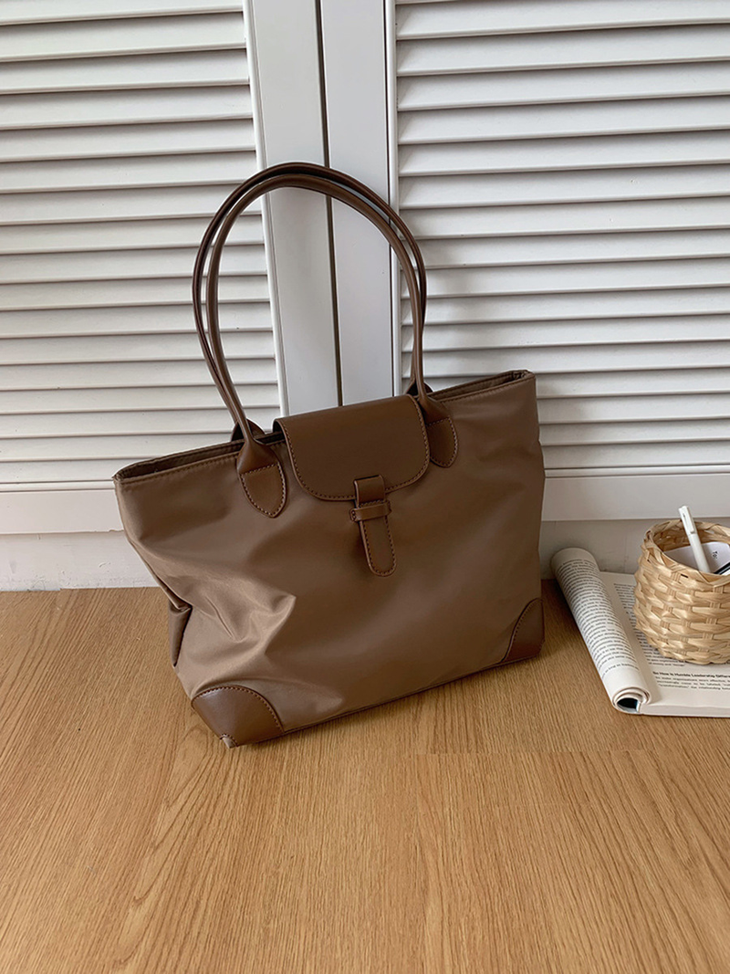 Women's Crossbody Bags Tote Bag, Women's Large-capacity Handbag, Contrasting Color Nylon Canvas Casual Commuting Single-shoulder Bag_voghion.com