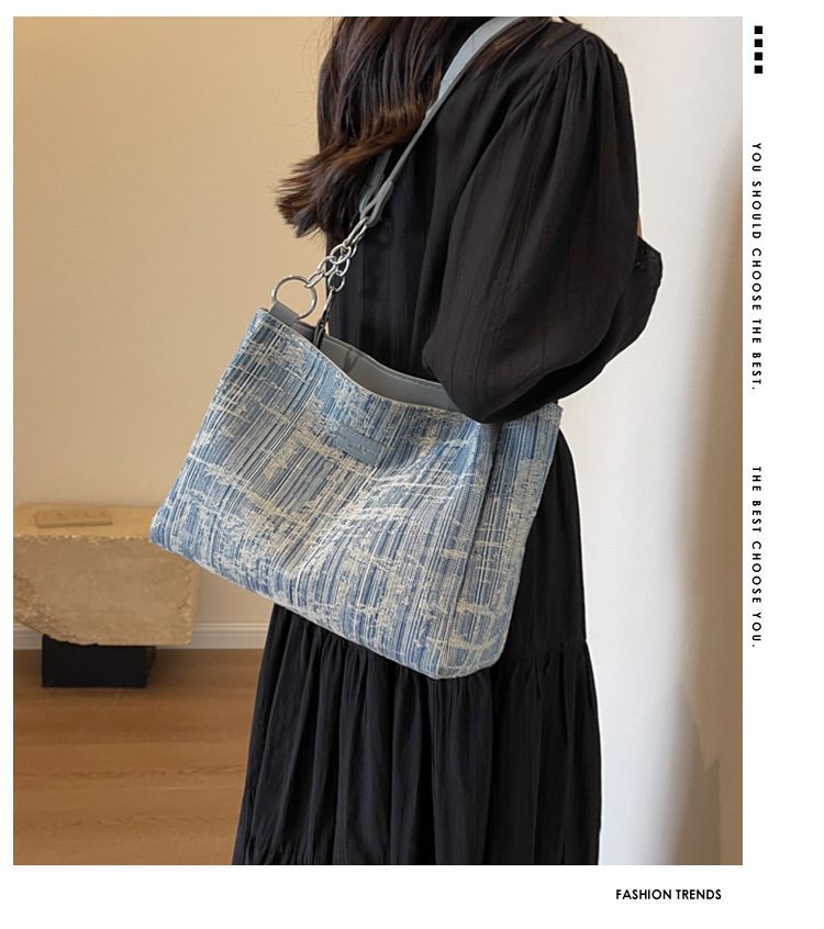 Nuova versione coreana della borsa di grande capacità Borsa a tracolla in tela casual All-match da donna Borsa a tracolla semplice moda Borsa da donna transfrontaliera_voghion.com