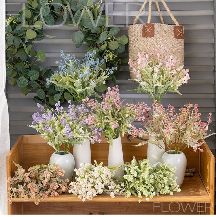 Fiori artificiali nuvola verde erba pianta decorazione della casa fiori finti di nozze_voghion.com