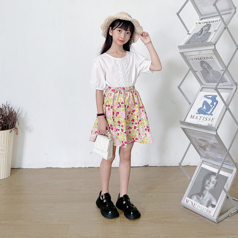 Mutter & Kinder Neue kinder Röcke Mädchen Kleine Blumen Röcke Baby Kleine Blumen Taille Röcke Kleider_voghion.com