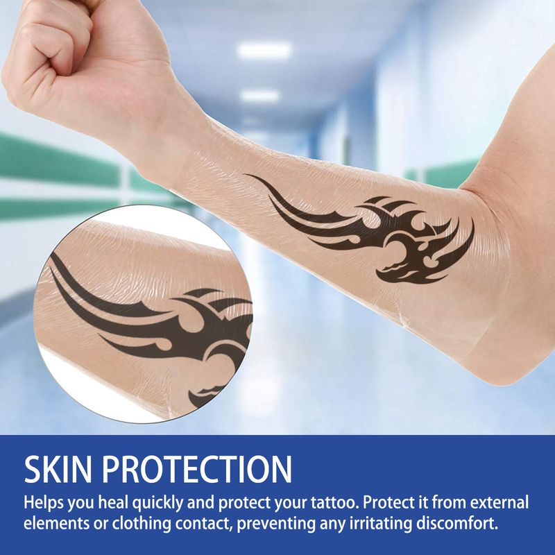 Jaysuing Tattoo Care Broderie Transparentă Film de protecție Autocolant rezistent la apă Barieră bacteriană_voghion.com