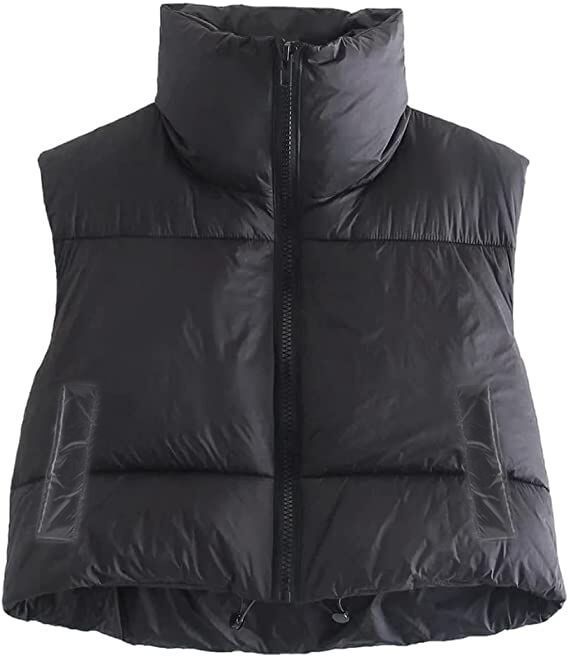 Women's Clothing Puffer Vest With Stand Collar - Thickened Quilted Sleeveless Jacket For Winter & Fall_voghion.com