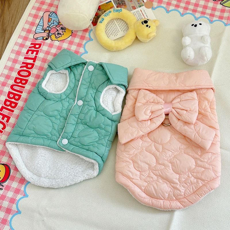 Nuovo gilet invernale caldo foderato in pile per cani di piccola taglia, con attacco per guinzaglio. Per Teddy, Bichon, Barboncini_voghion.com