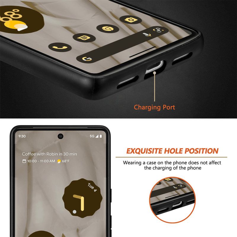 Applicable to Google Pixel8A mobile phone case all-inclusive solid color car magnetic Google Pixel7 Pro case_voghion.com