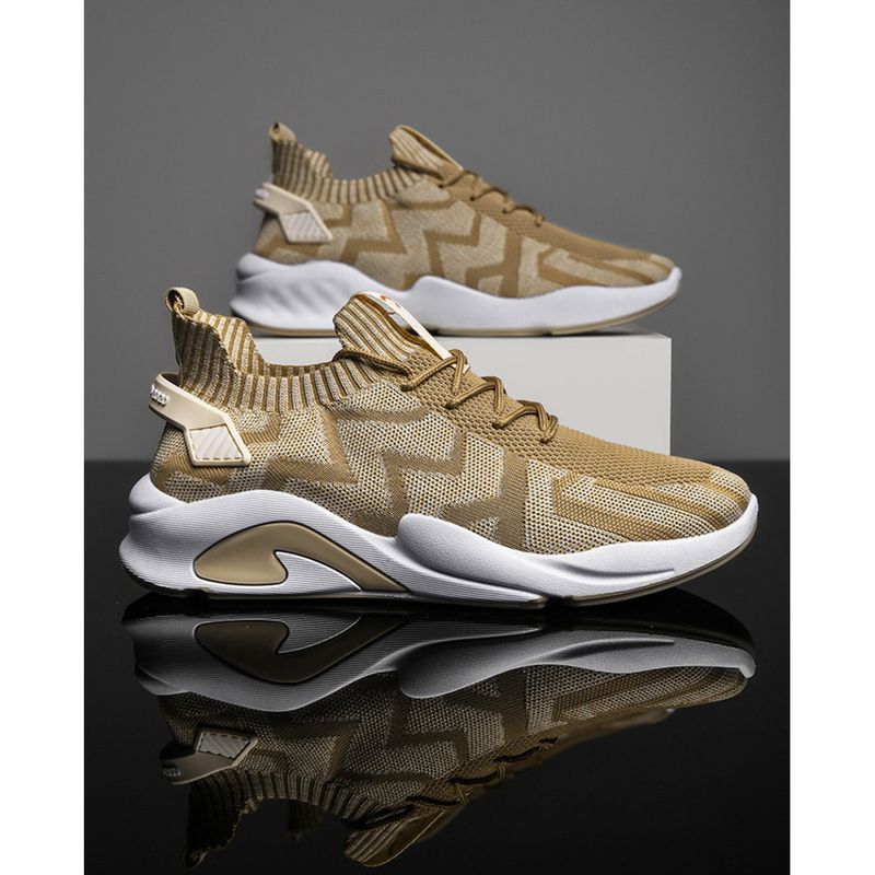 Chaussures de course respirantes tissées pour hommes, nouvelle version coréenne du printemps 2024_voghion.com