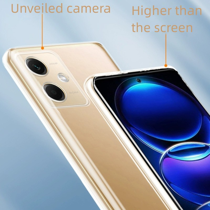 Védőtok Redmi Note 12R Pro 12 Pro Plus készülékhez, teljes lefedettségű, puha TPU kameralencse-védő tok Redmi Note 12S 12R Pro készülékhez_voghion.com
