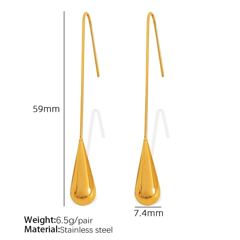 Orecchini francesi dal design unico, ganci per le orecchie con perle, a forma di goccia d'acqua, gioielli lunghi per le donne_voghion.com