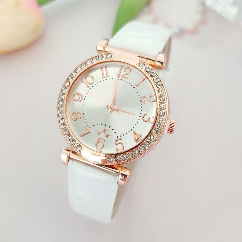 Licht, modieus, met diamanten bezette riem, sterrenhemel, hoogwaardig quartz dameshorloge_voghion.com