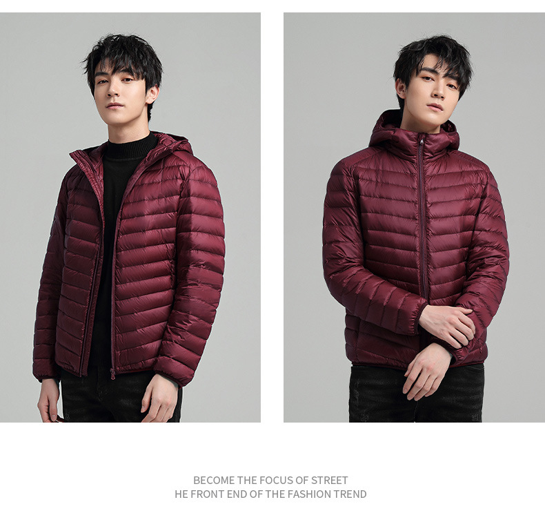2023 winter new style men's light down jacket short stand collar fashion white duck down warm jacket men's clothing_voghion.com