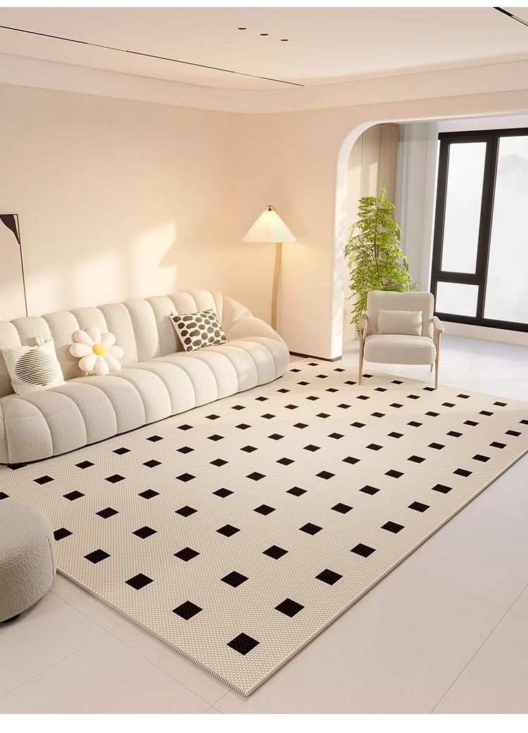 Simple Style Living Room Coffee Table Carpet Bedroom Bedside Carpet Home Wear Resistant Easy To Care Non Slip Loop Velvet TPR Carpet_voghion.com