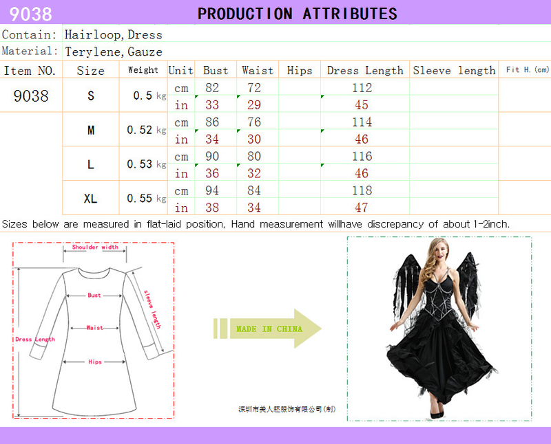 M-XL halloween vampire dark angel costume cosplay cosplay elf ghost festival witch costume_voghion.com
