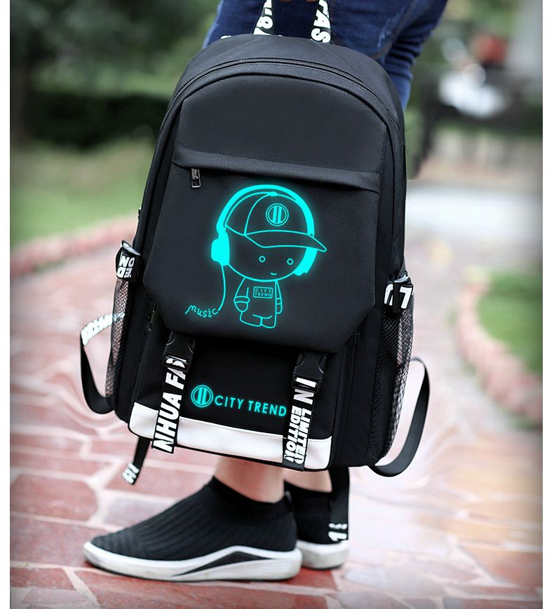 2025 New Men's Casual Trend Large Capacity Backpack, Lightweight Spine Protection, Suitable For Middle School Students,_voghion.com