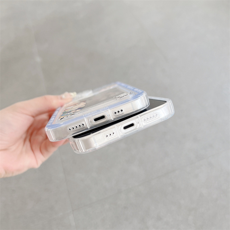 Niedliche neue Kartentasche im Cartoon-Stil, geeignet für iPhone 14 ProMax Apple 13 Phone 12 Soft Case_voghion.com