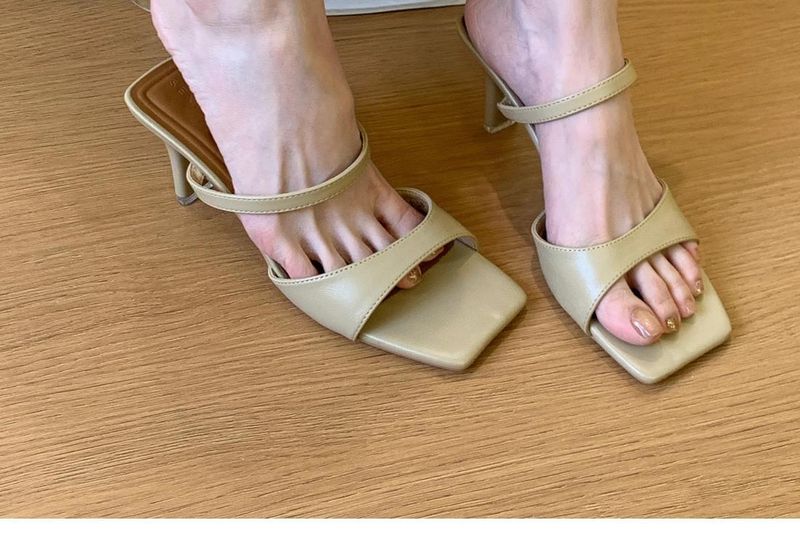 Sandálias femininas novas, simples e modernas, estilo francês, verão 2025, salto agulha aberto, One Word_voghion.com