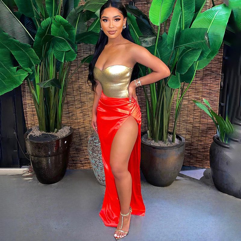 Vestito da festa beige in denim, aderente, largo, corto, con perline, a V, lungo, mini, autunno, con bottoni, cerniera, comodo e traspirante._voghion.com