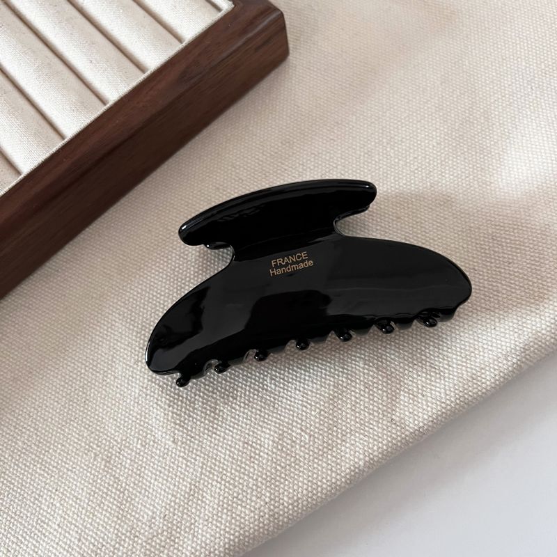 Fermaglio per capelli coordinato, stile coreano, semplice ed elegante, in acetato rosso medio, con elastico per la schiena e la testa, con fermaglio a squalo._voghion.com