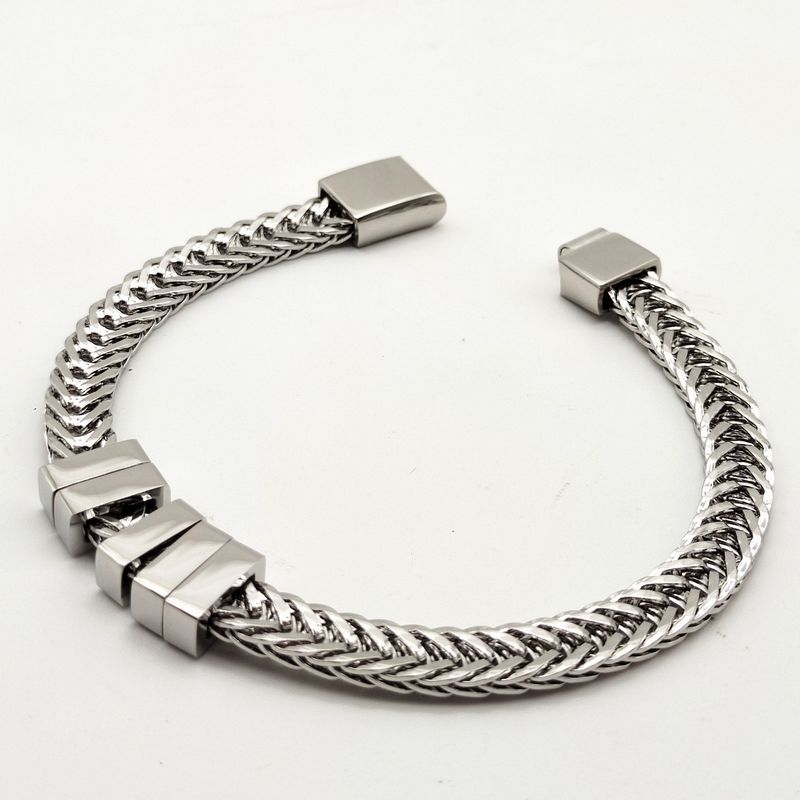 Bracciale cubano con incisione laser, versatile, in acciaio al titanio_voghion.com