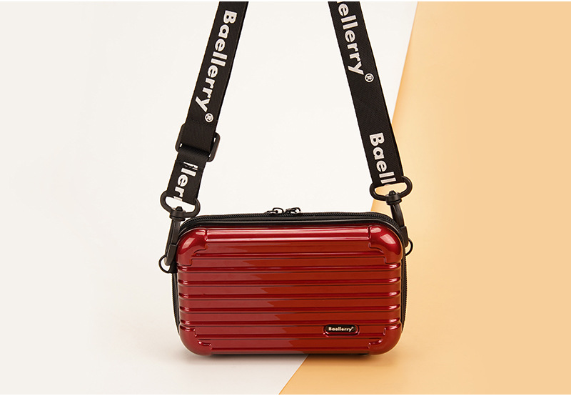 Baellerry jauna sieviešu uzglabāšanas soma ar cietu apvalku, svītraina PC plecu soma ar mini kosmētikas somiņu, sieviešu_voghion.com