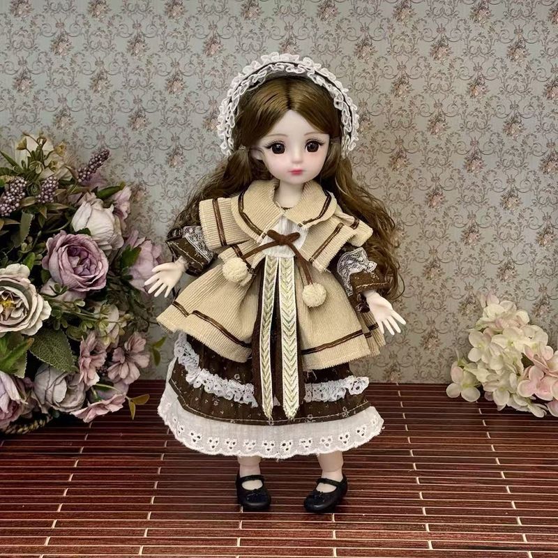 High Value 30cm Doll 6 Points BJD Baby Clothes Set Girl Doll Princess Doll Toy_voghion.com