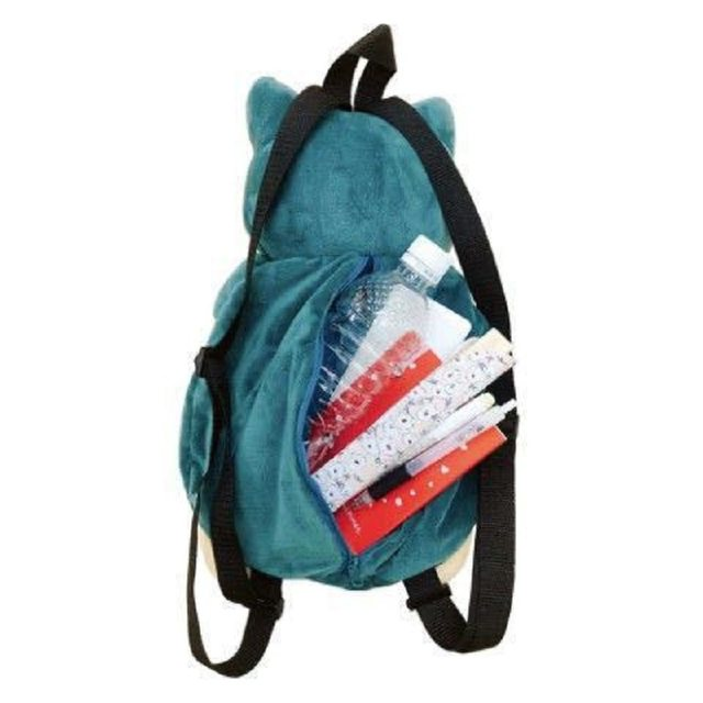 Mochila de pelúcia Snorlax Mochila escolar de desenhos animados para jardim de infância leve Bolsa de moedas infantil Moda para todos os jogos Bolsa diagonal para estudantes_voghion.com