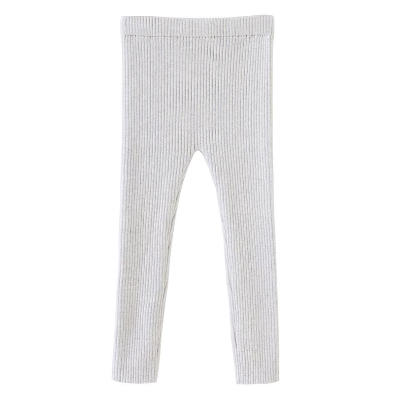 Korean Style Striped Knit Leggings For Girls 8-16 Years - Soft Elastic Waist, Comfortable & Stylish_voghion.com