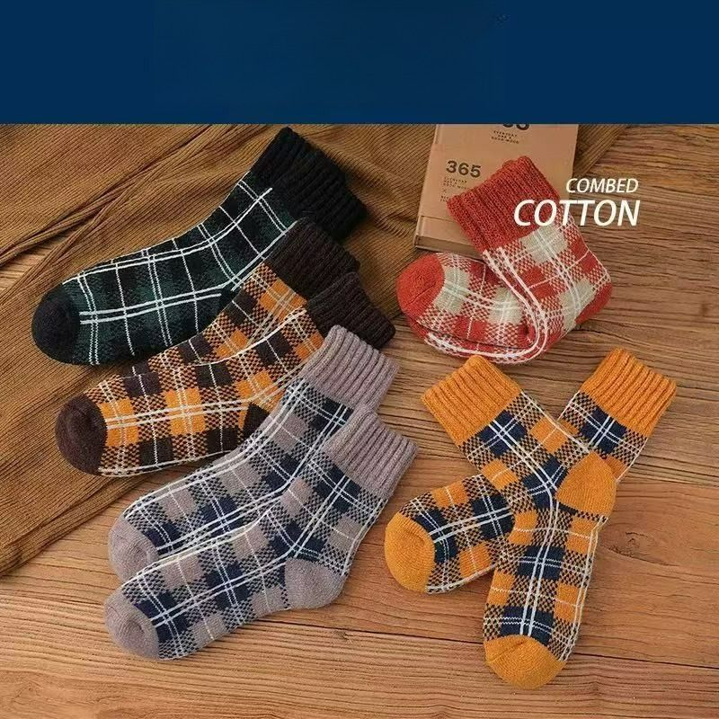 Women's Socks Autumn And Winter Fleece Thickened Warm Wool Socks Medium Tube Socks Sleep Home Socks Winter Super Thick Snow Cold Stockings_voghion.com