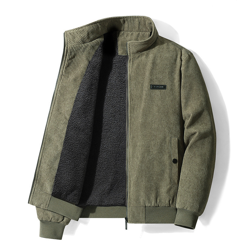 Winter New For Men, Autumn Winter Coat, Corduroy Cotton Jacket, Thickened Lambskin, Sports And Leisure Jacket With Added_voghion.com