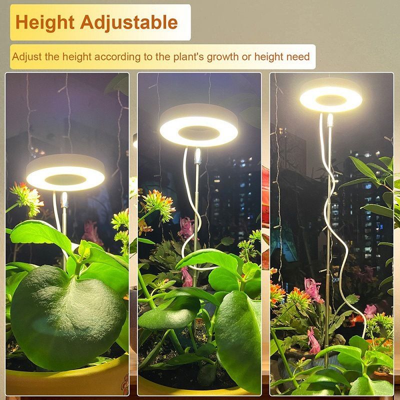 LED Telescopic Plant Light Growth Lamp Angel Ring Succulent Red And Blue Light Full Spectrum Flower Timing Plant Fill Light_voghion.com