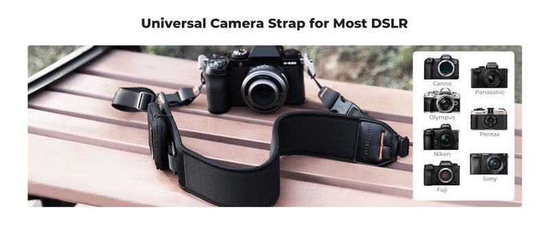 KF Concept Ayarlanabilir Boyun Askısı Nikon Canon Sony DSLR SLR Aynasız Kamera İpi_voghion.com