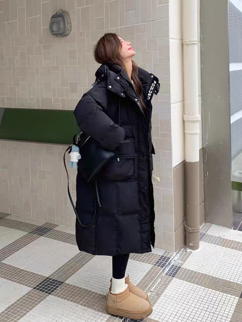 Lange Pufferjacke für Paare – Übergroßer Wintermantel im Workwear-Stil mit 55 % weißen Entendaunen, viel Wärme für Stadt und Outdoor_voghion.com