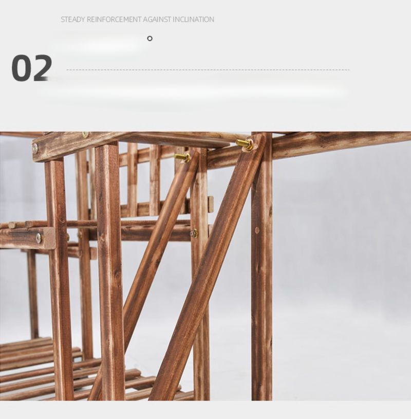 Living Room Solid Wood Indoor Multi-layer Floor-standing Balcony Storage Rack Succulent Green Radish Plant Display_voghion.com