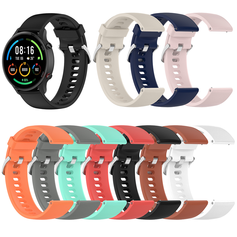 22mm Officiële Siliconen Vervangen Bandjes voor Xiaomi Mi Horloge Kleur Sport Editie band voor Mi Horloge Kleur Armband horlogebanden Correa_voghion.com