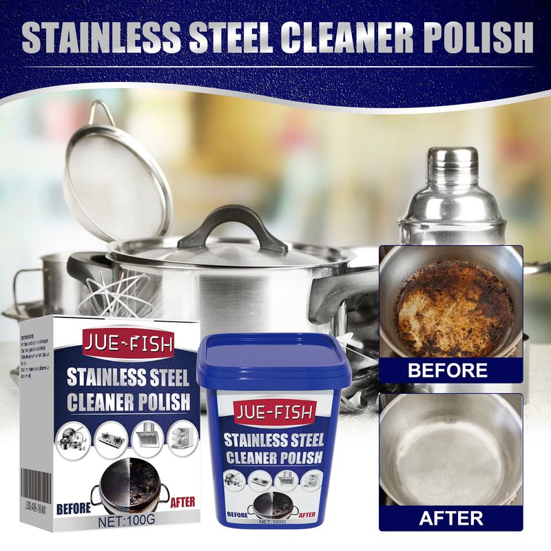 Rengöringspasta i rostfritt stål, Dekontamineringspasta för köksspis, krukabotten, krukorrost, svart smutsrengöring_voghion.com