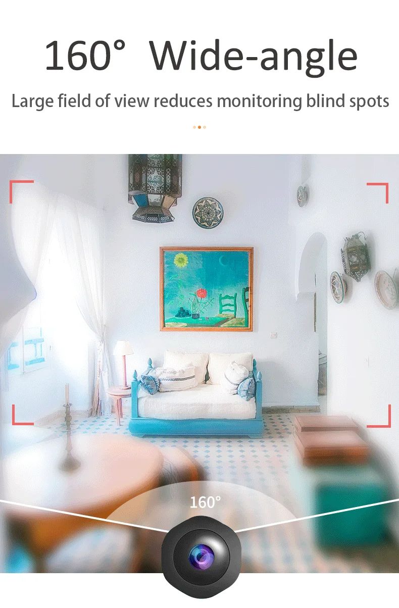 Minicâmera Wi-Fi 4K HD sem fio dispositivo doméstico inteligente câmera espião visão noturna invisível câmera detecção de movimento remoto_voghion.com