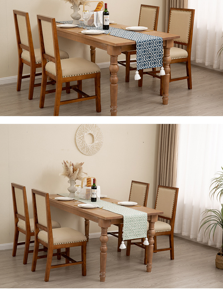 Nouveau coton et chanvre Table drapeau nappe thé Table drapeau Style marocain géométrique meuble TV longue chaussure armoire lit drapeau_voghion.com