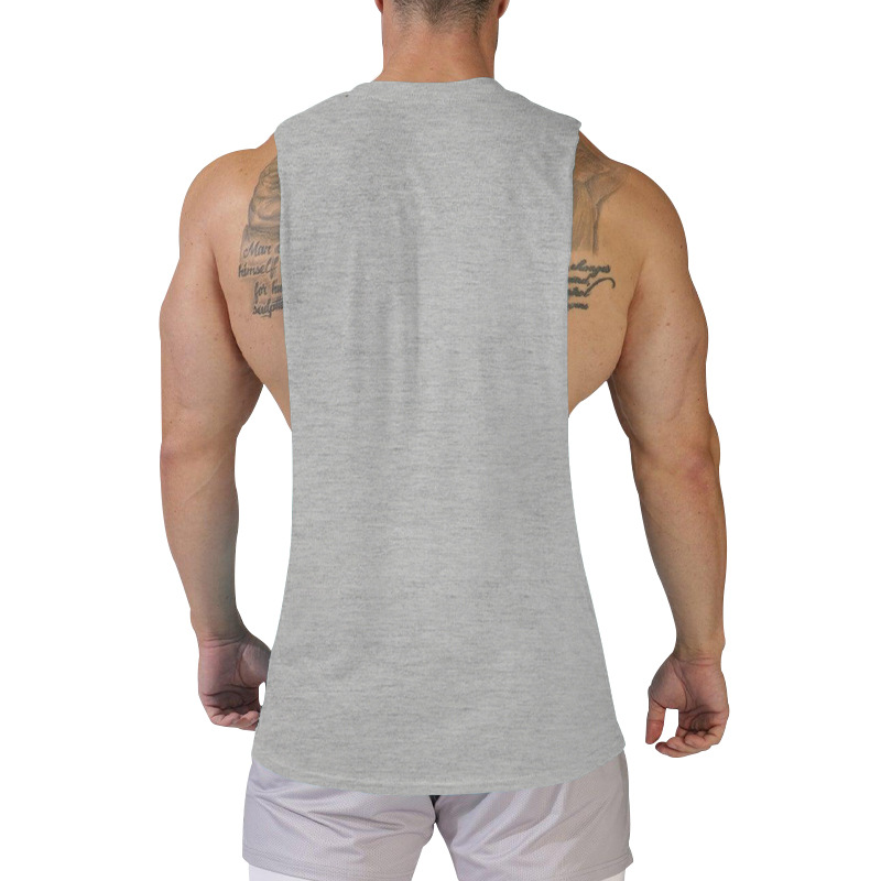 Men's Clothing New Men's Vest Muscular Men's Sports And Leisure Solid Color Men's Sleeveless Vest T Shirt_voghion.com