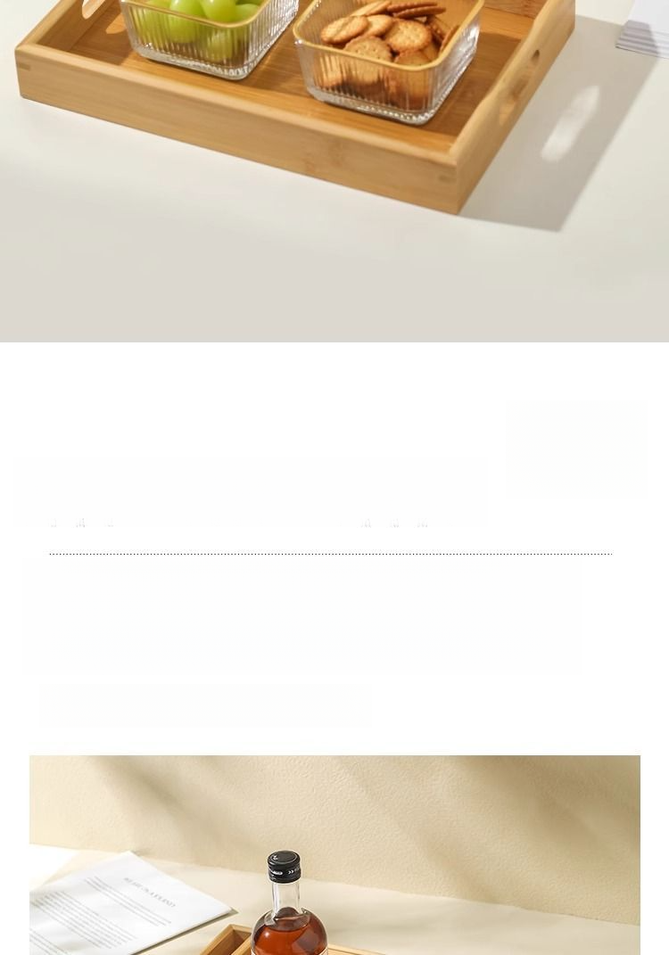 Hotel Frühstück Display Home Wohnzimmer Obstteller Teeservice Wasserbecher Bambus Ablage_voghion.com