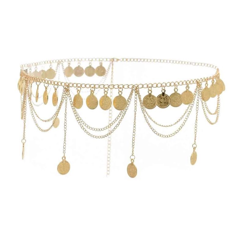 New Bohemian Waist Chain Hanfu European and American New Coin Tassel Waist Accessories Women's Exotic Belly Dance Waist Accessories_voghion.com