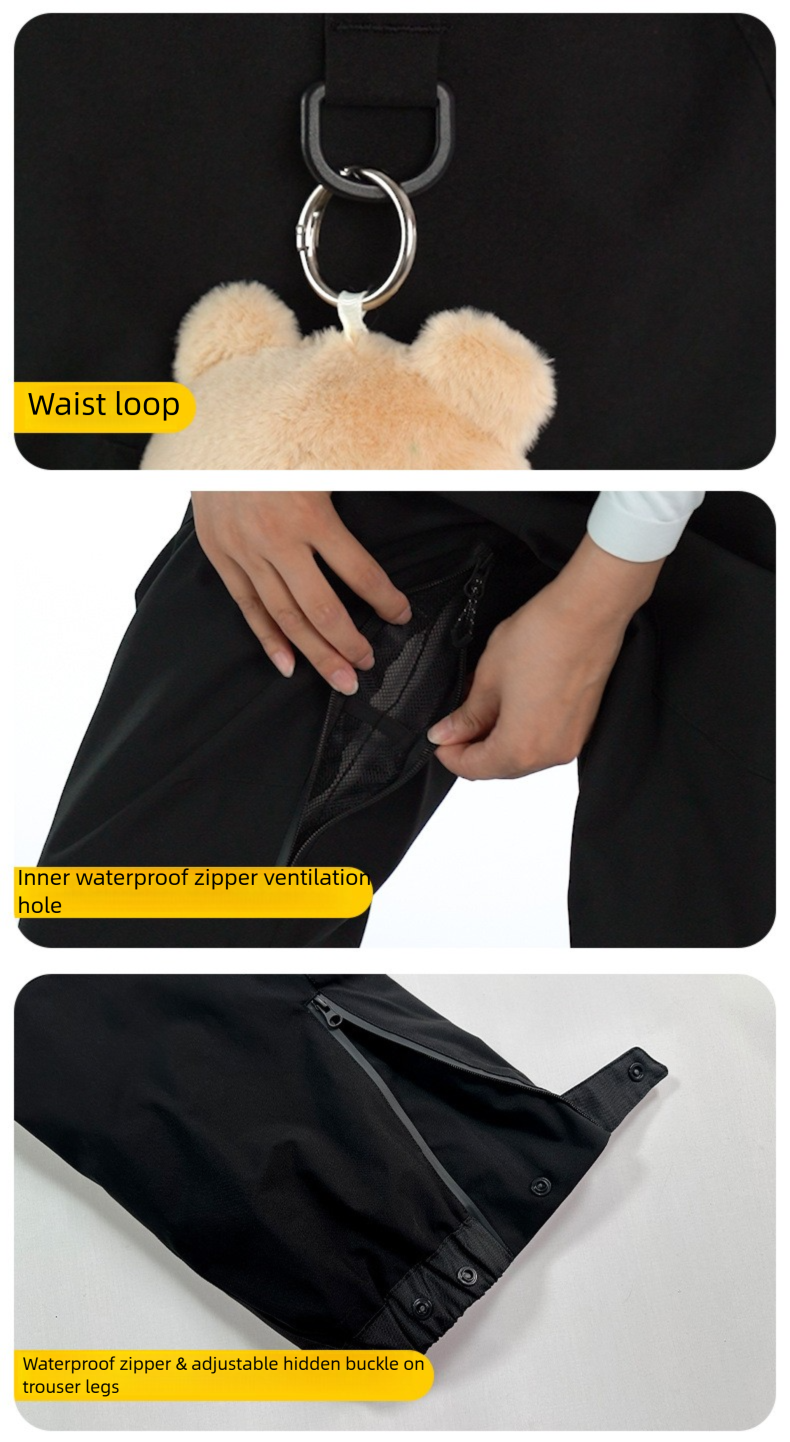 Nuovi con cinturini da donna/uomo, imbottiti in cotone spesso, caldi, con tavola singola e doppia, antivento, pantaloni da sci impermeabili_voghion.com