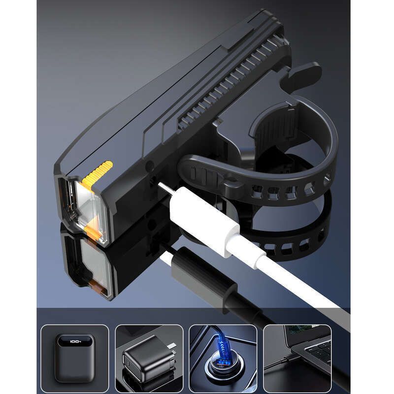 Faro per bicicletta super luminoso da montagna, ricaricabile tramite USB, illuminazione notturna per bicicletta, luce esterna_voghion.com