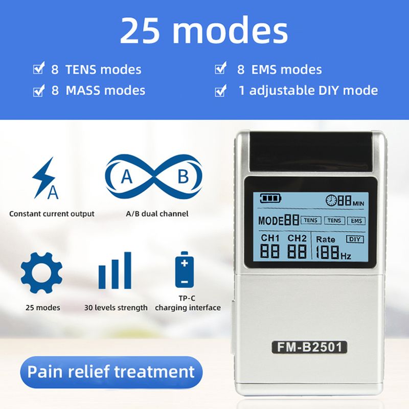 Ems Puls Elektrische Muskels Timulator Zehner Physiotherapie Massage Gerät 15 Modi Meridian Therapie Nacken Körper_voghion.com