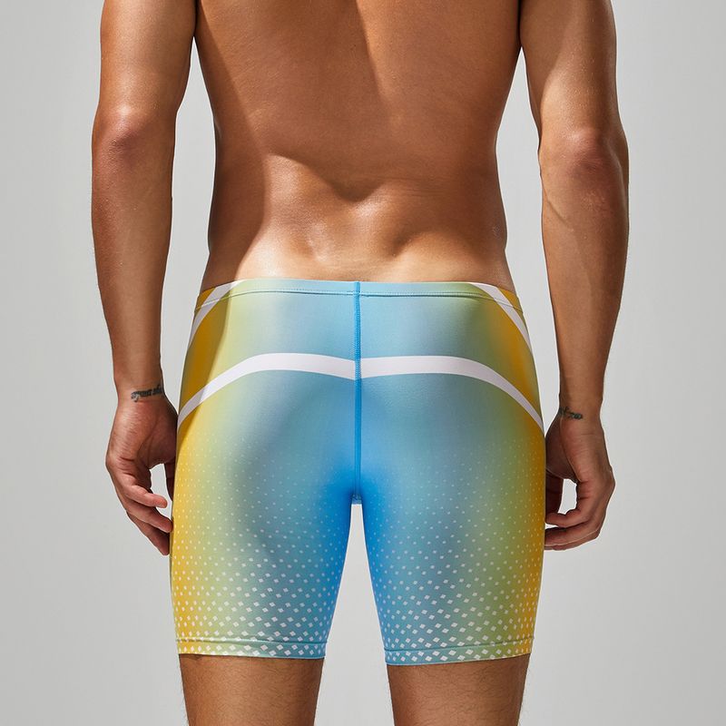 New Swimming Trunks Men's Low Waist Long Boxer Swimming Trunks Comfortable Hot Spring Pants Men's Swimsuit Wholesale_voghion.com